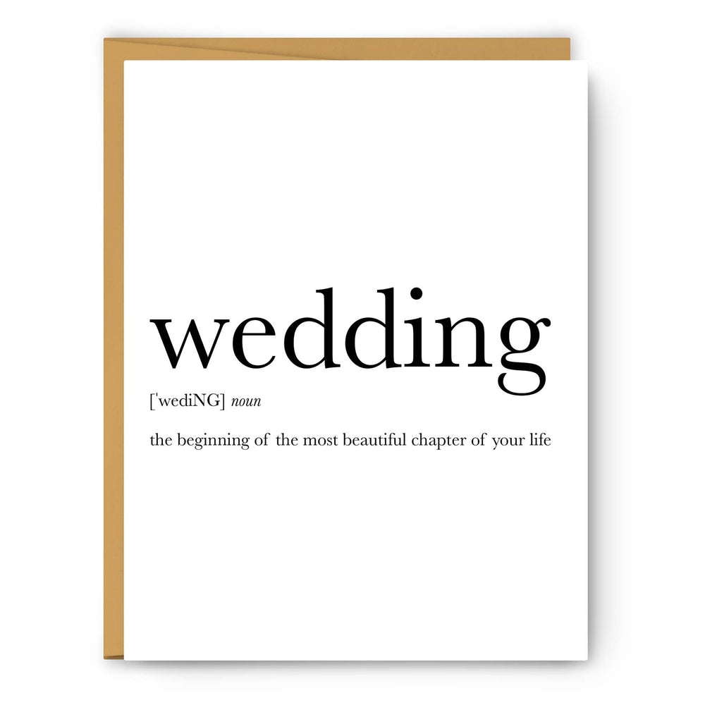 Wedding Definition |  Wedding & Anniversary Greeting Card