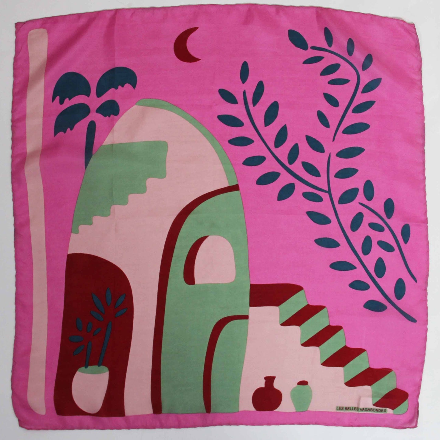 Les Belles Vagabondes | Kasbah Fuchsia | Mini Silk Scarf - NASH + BANKS