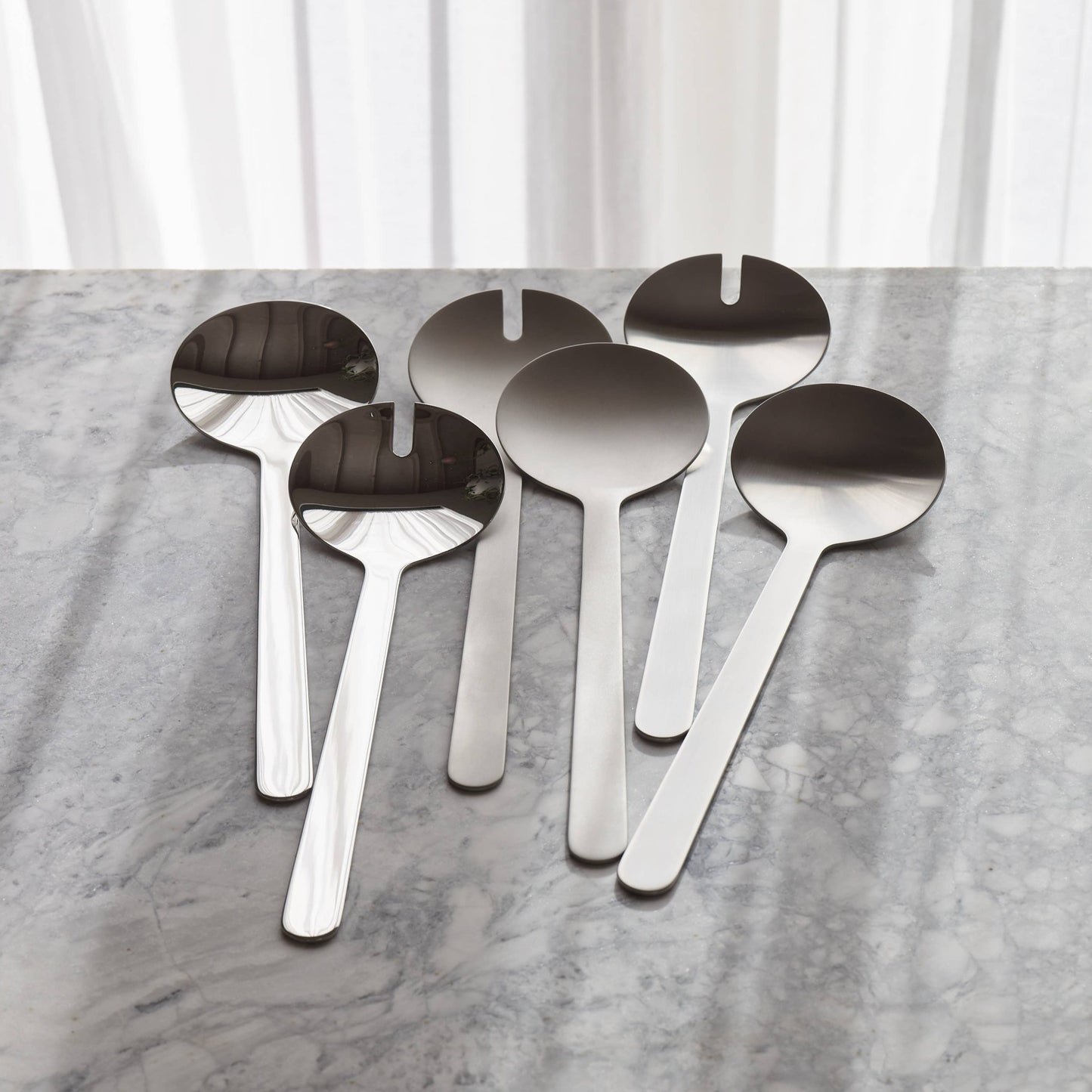 Aaron Probyn | BOROUGH | Stainless Steel Salad Servers | Matt