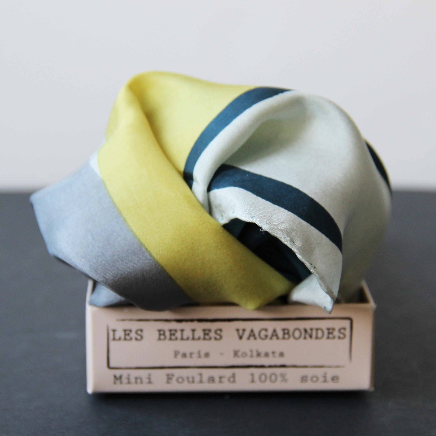 Les Belles Vagabondes | Expression Yellow | Mini Silk Scarf - NASH + BANKS