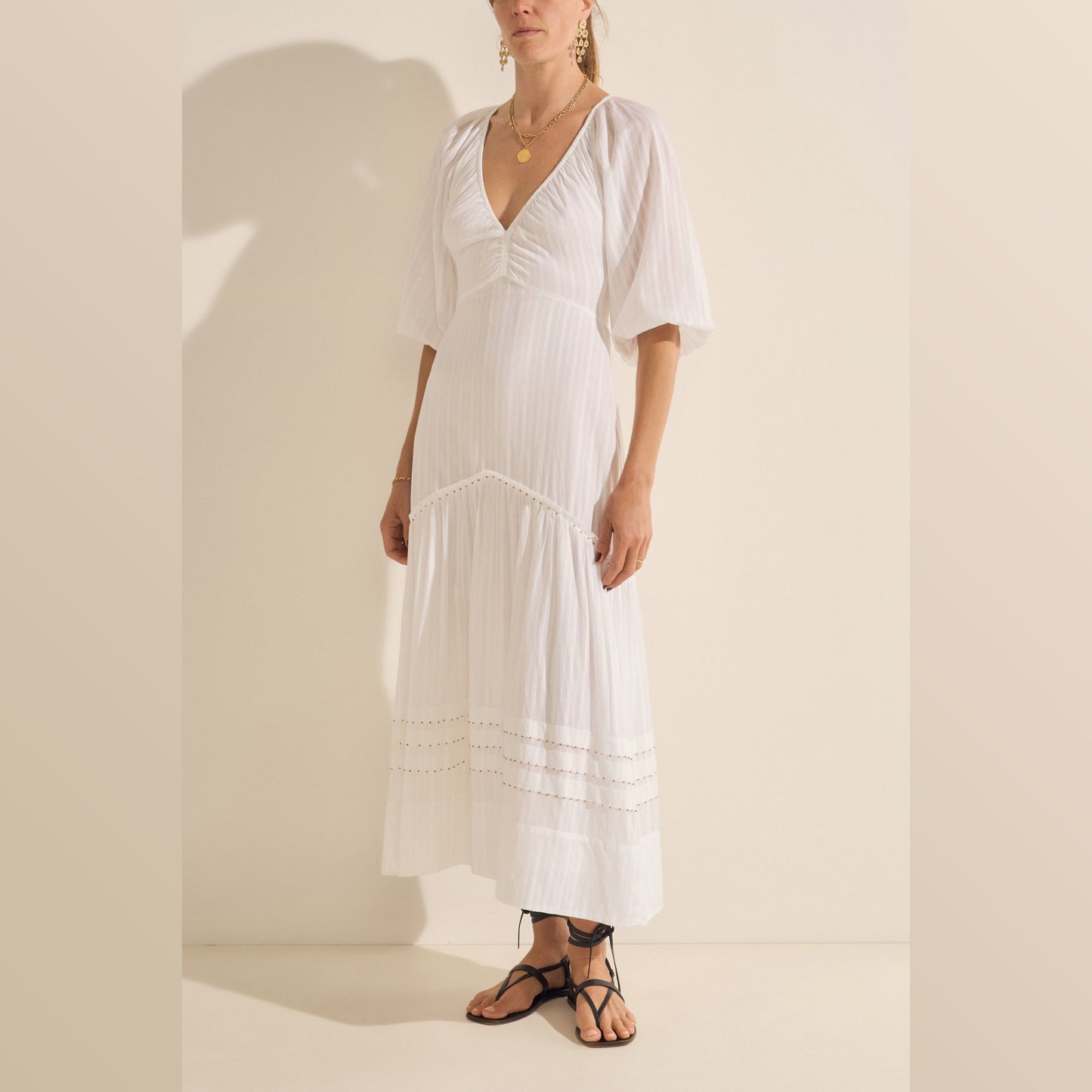 ILIO NEMA | Acantha Dress | White - NASH + BANKS