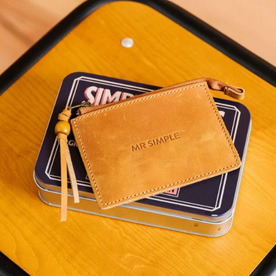 Mr Simple - Alex |  Zip Wallet | Tan