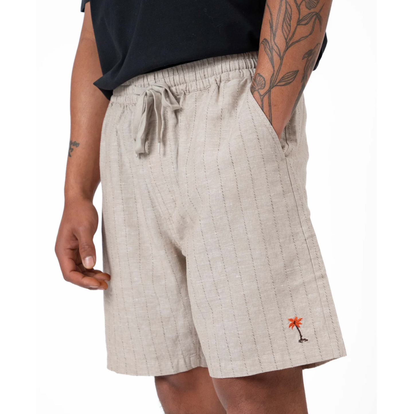 Mr Simple | Burbank Aloha Short | Sand Stripe