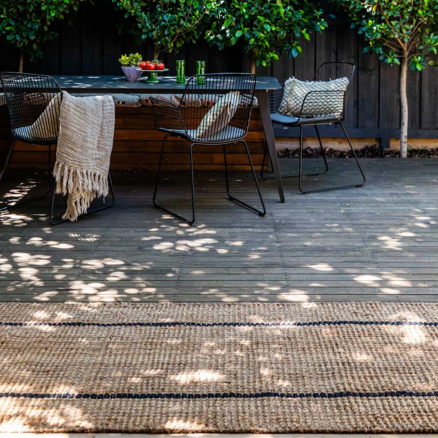 Zebra Home | Bailey Stripe Jute | Doormat