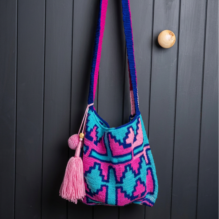 Among Equals | Melele Diamond Bilum Tote Bag | 6188 - NASH + BANKS