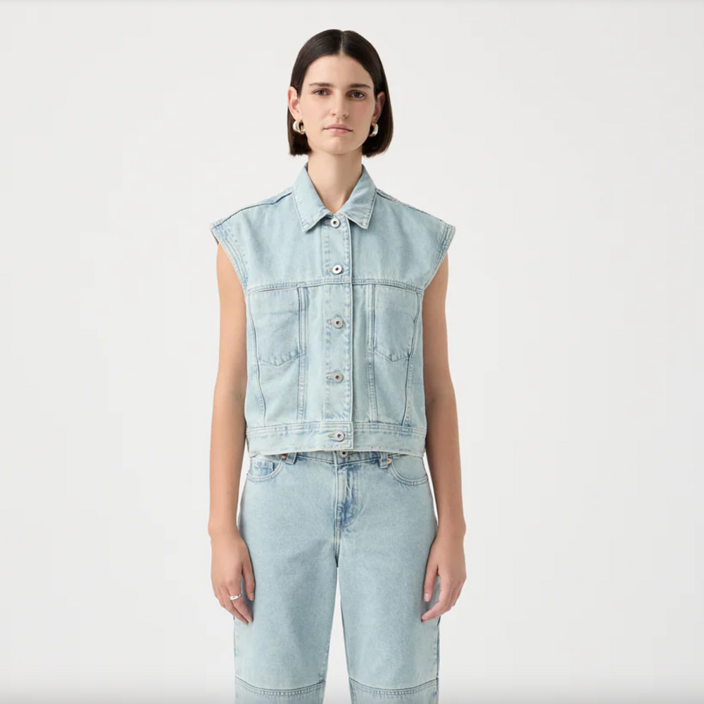 Outland Denim - Blake Cropped Vest | Haze