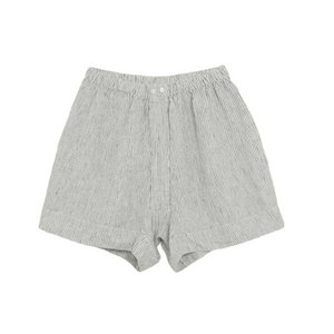 Carlotta & Gee - 100% Linen Pyjama Shorts in Pencil Stripes