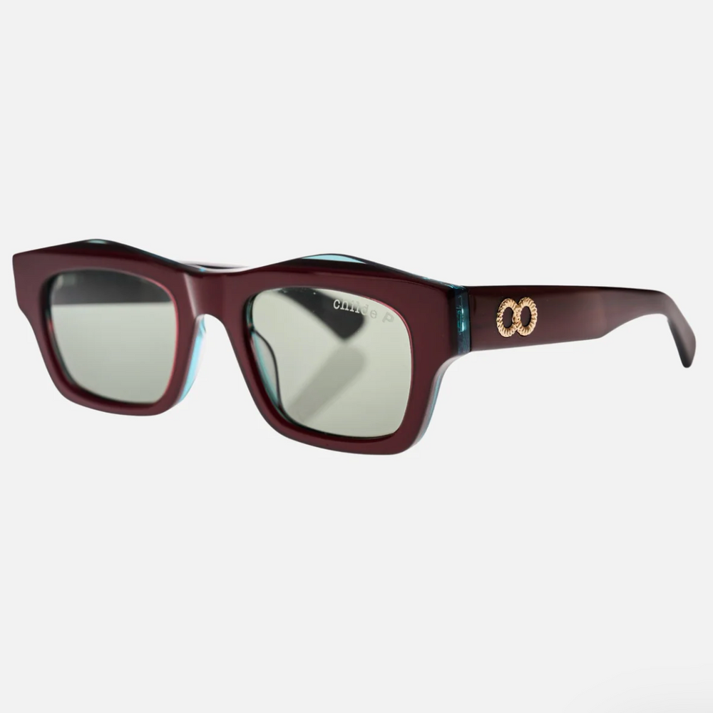 Childe-FOLSOM Bio-Acetate Tri Tone Ruby Green | Green Polarised Lens 