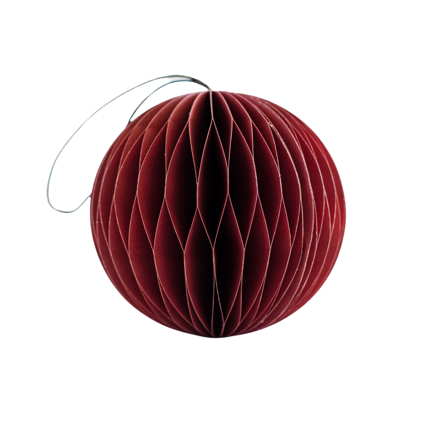 Nordic Rooms | Paper Sphere Ornament | Classic Red w/ Glitter Edge - NASH + BANKS