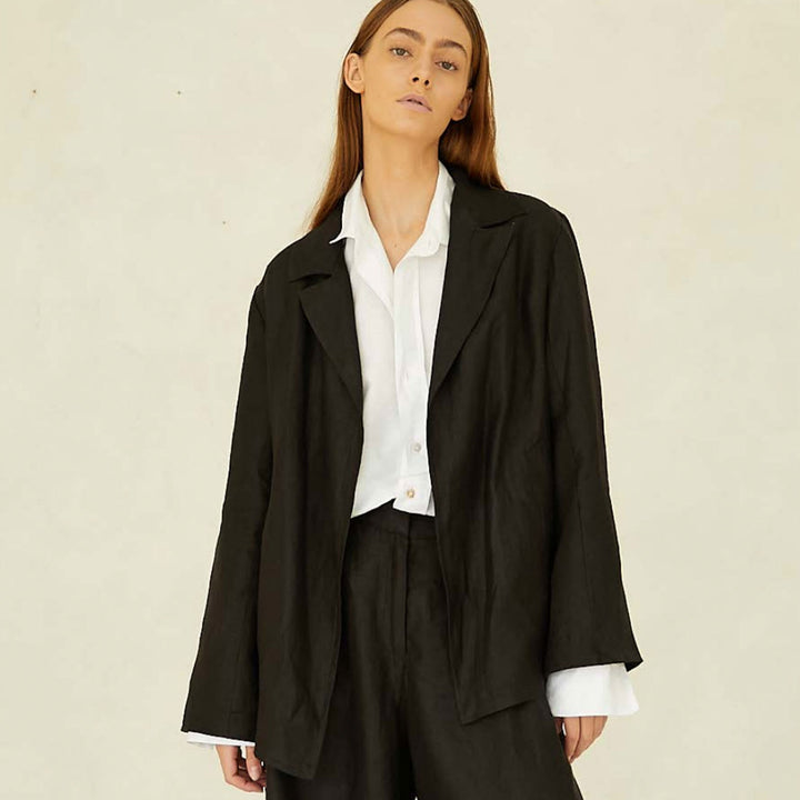 Cloth & Co - The Blazer | Black - Shop Australian ethical sustainable fashion online at Nash + Banks