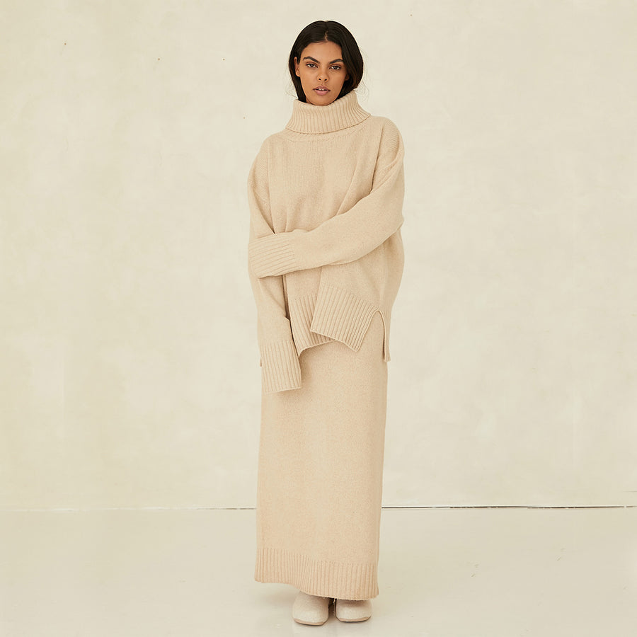 Cloth & Co - The Knit Skirt | Almora - Buy luxury knitwear online at Nash + Banks