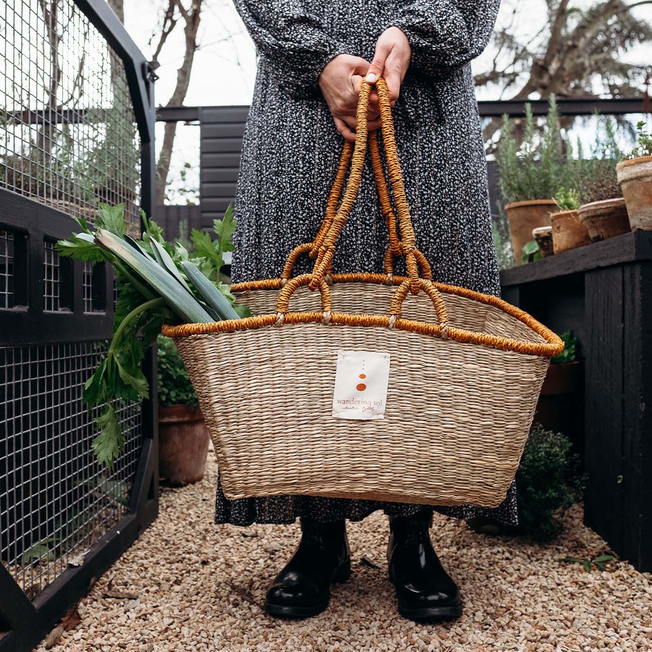 Sol Shopper Seagrass Basket - NASH + BANKS