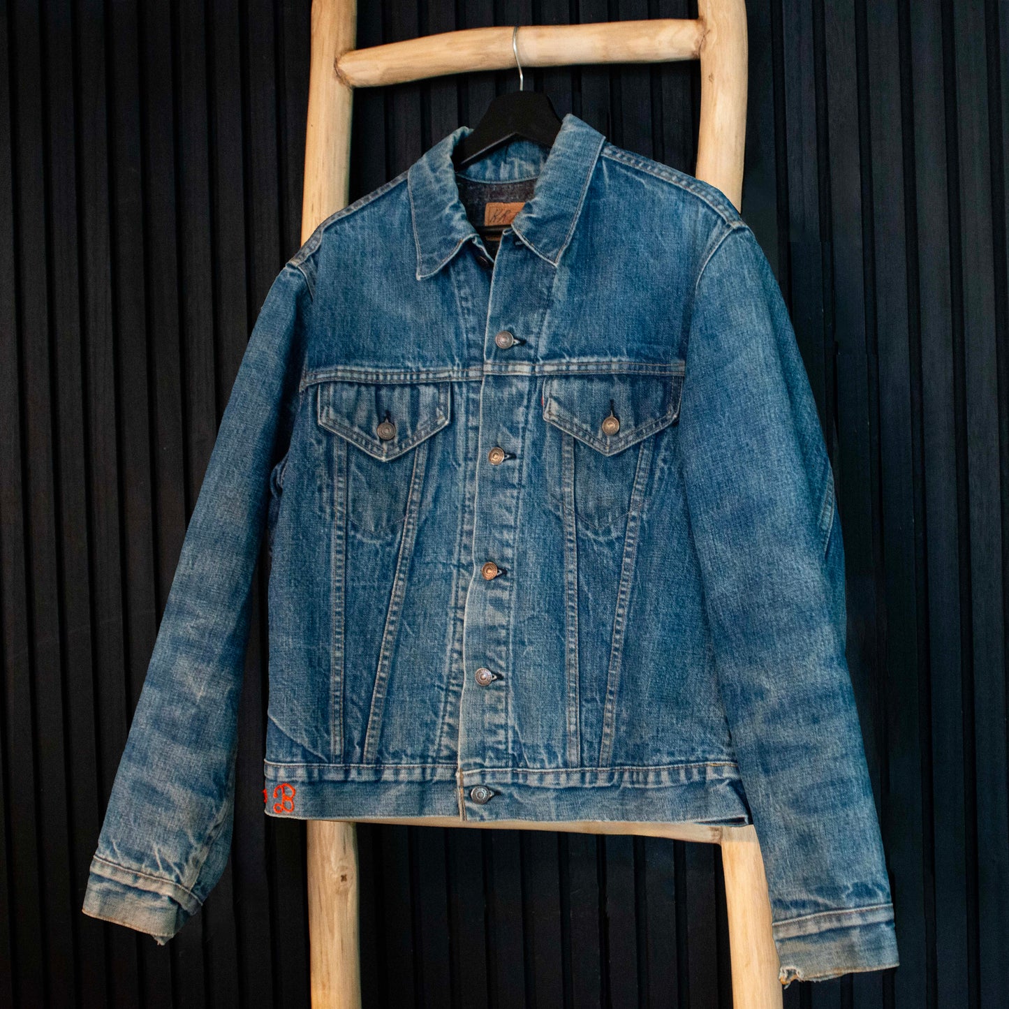 amR x N+B | Crimson Dusk Palm | 70's Levis Lined Vintage Jacket - NASH + BANKS