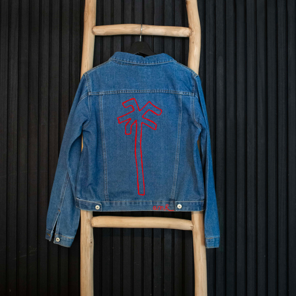 amR x N+B | Crimson Trace Palm | Custom Denim Jacket - NASH + BANKS