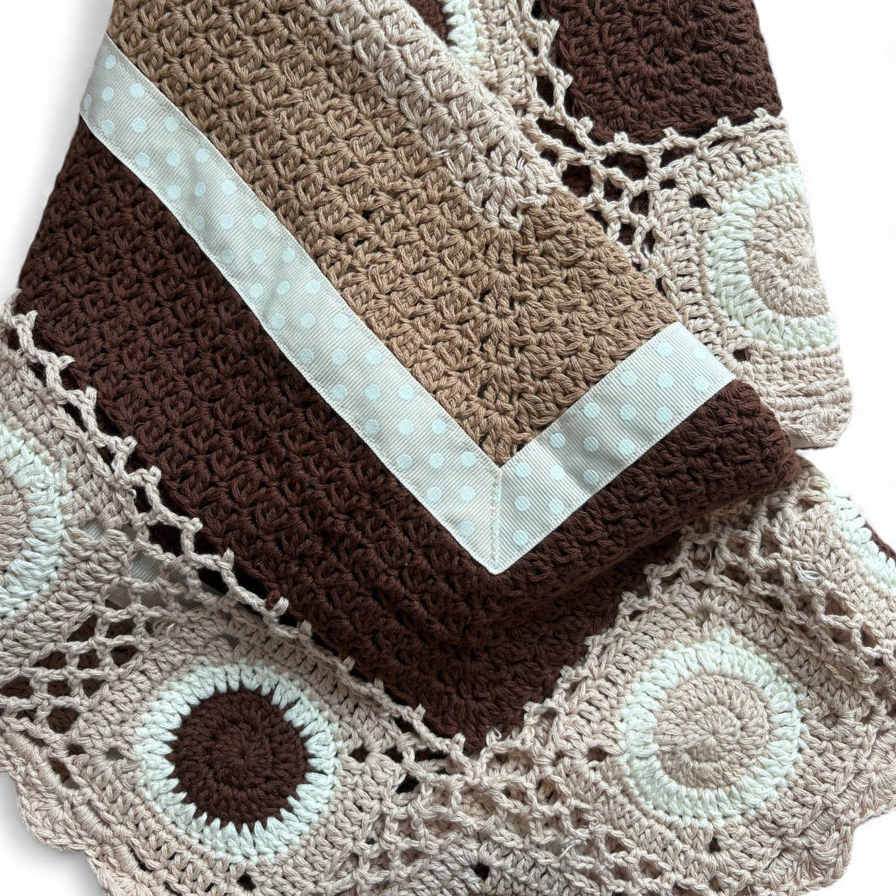 and the little dog laughed | Hand Crochet Blanket | Chocolate - NASH + BANKS