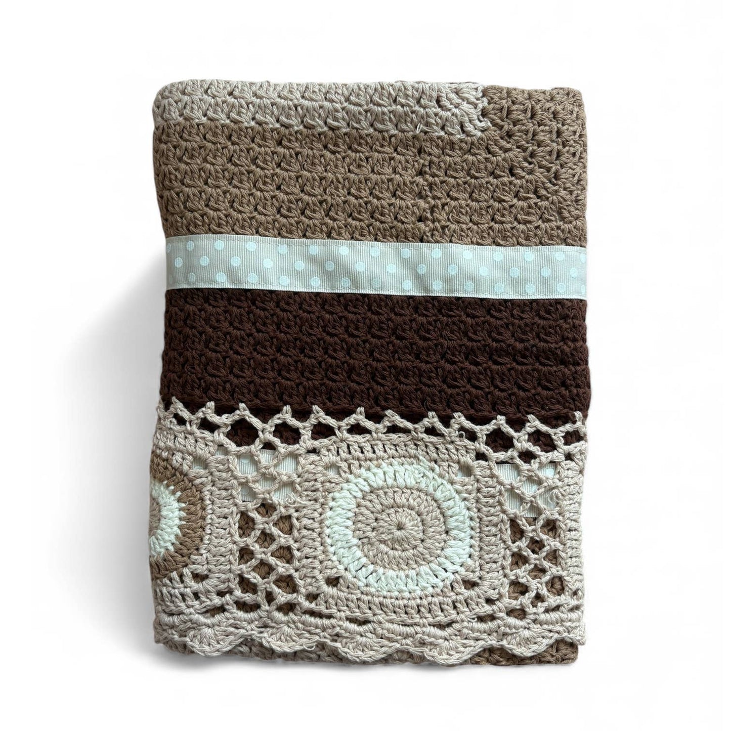 and the little dog laughed | Hand Crochet Blanket | Chocolate - NASH + BANKS