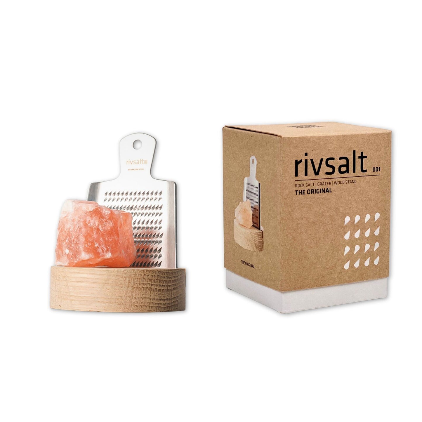 CRUSH by Rivsalt | Rock Star Grater - NASH + BANKS | Himalayan Salt + Oak