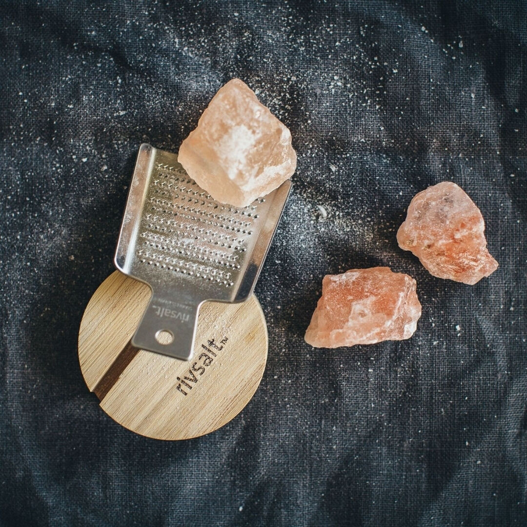 CRUSH by Rivsalt | Rock Star Grater - NASH + BANKS | Himalayan Salt + Oak