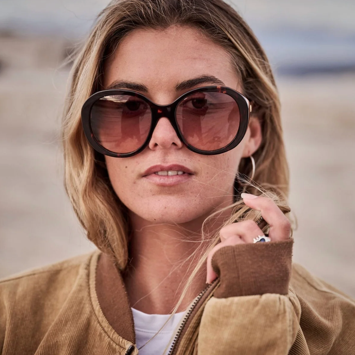 CHILDE Eyewear - DRUMMER Gloss Havana Tort | Rose Gradient Bio Lens
