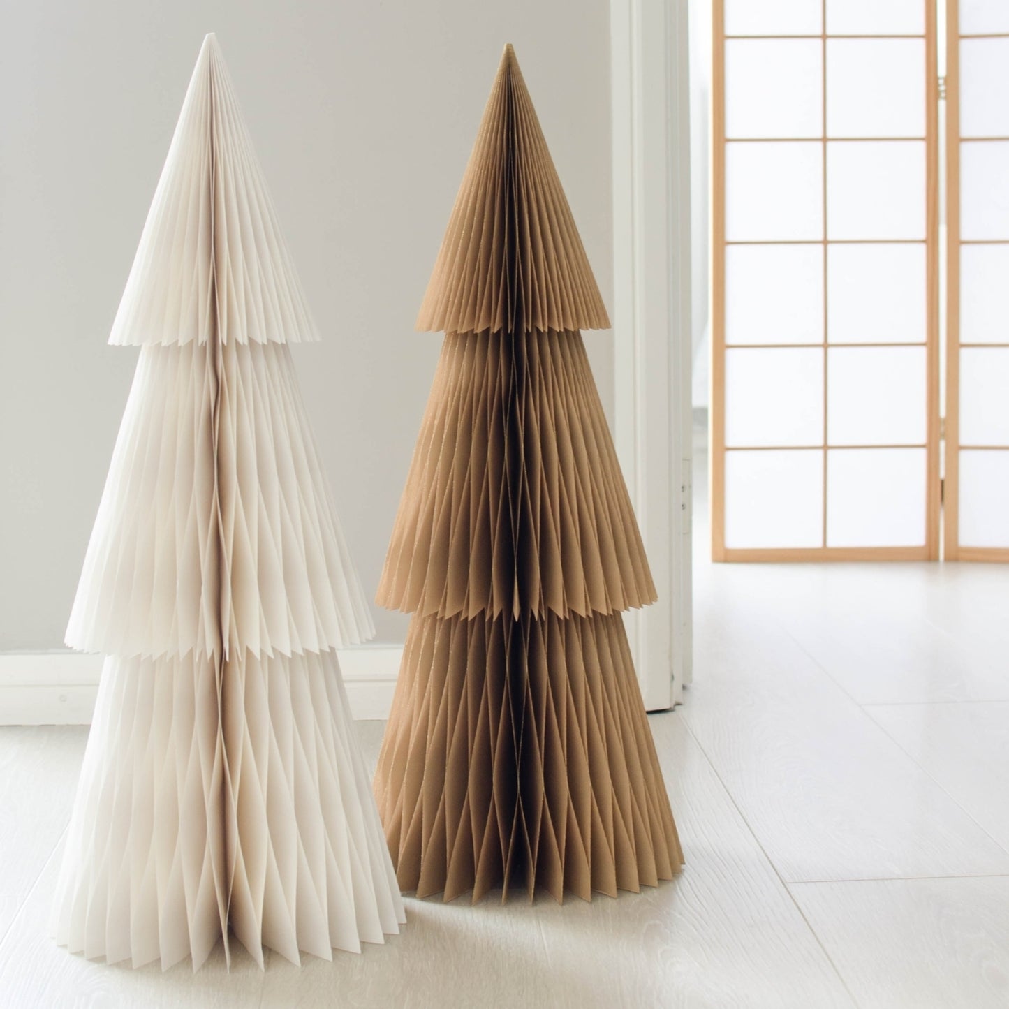 Nordic Rooms | Deluxe Tall Tree Standing Ornament | Off-White - NASH + BANKS