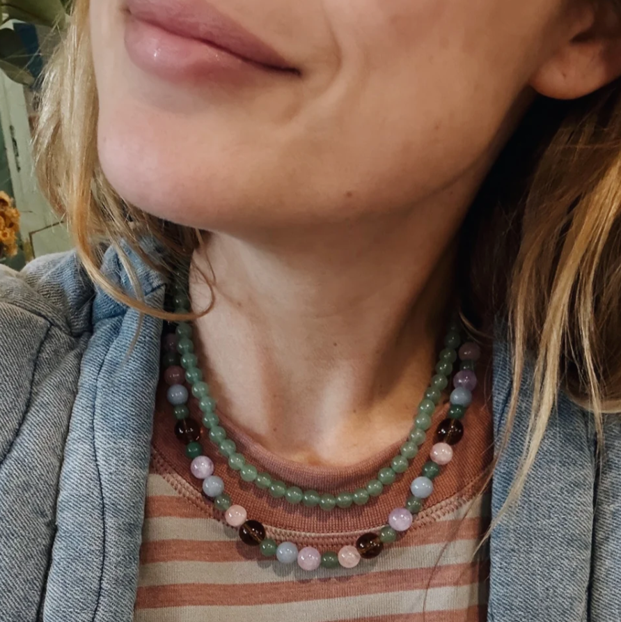 J By Design | Easy Stacker Necklace |  Green Aventurine