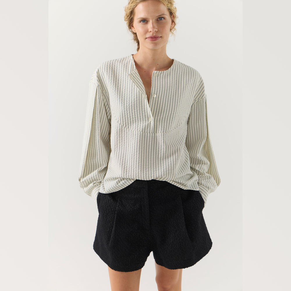 FOEMINA | EDEN Shirt | Basil Stripe Seersucker - NASH + BANKS