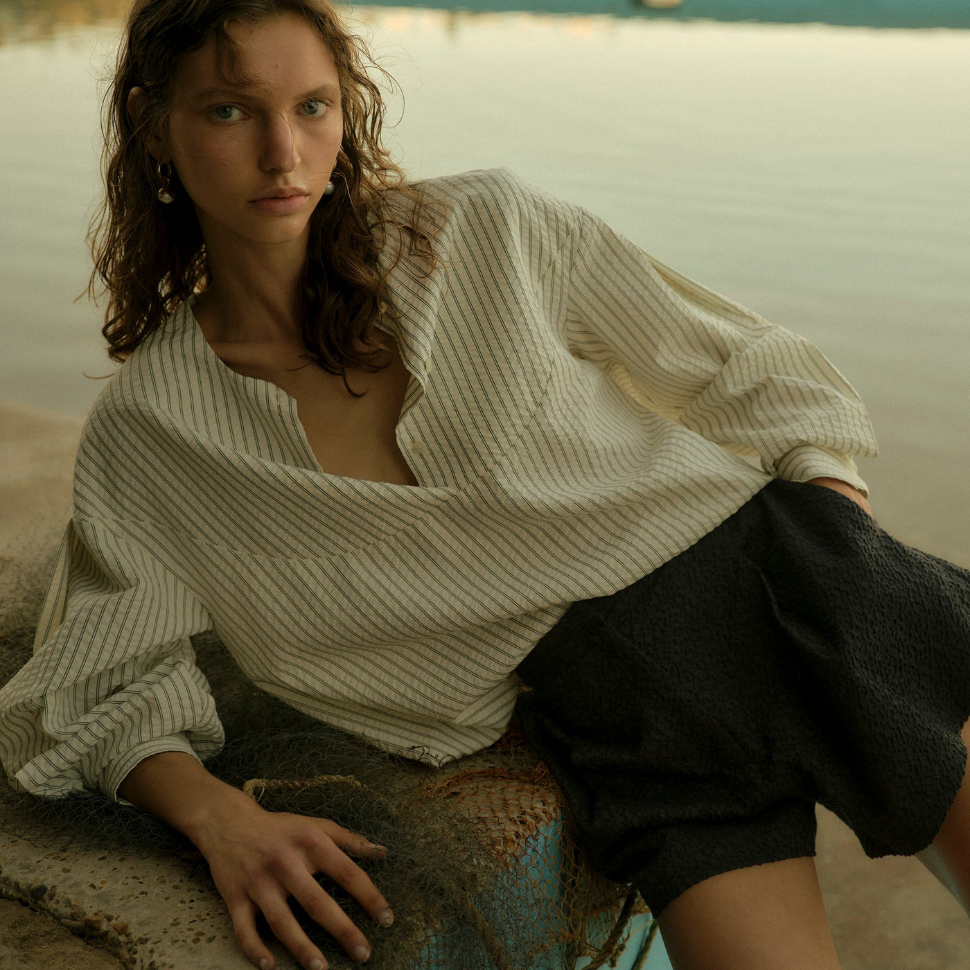 FOEMINA | EDEN Shirt | Basil Stripe Seersucker - NASH + BANKS