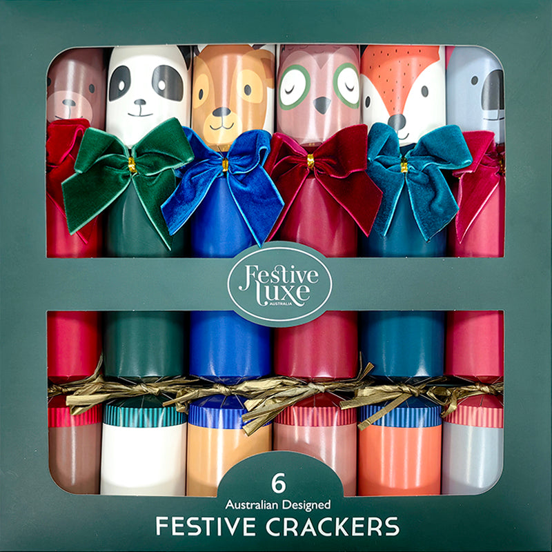 Luxe Animals | Christmas Crackers 6pk - NASH + BANKS