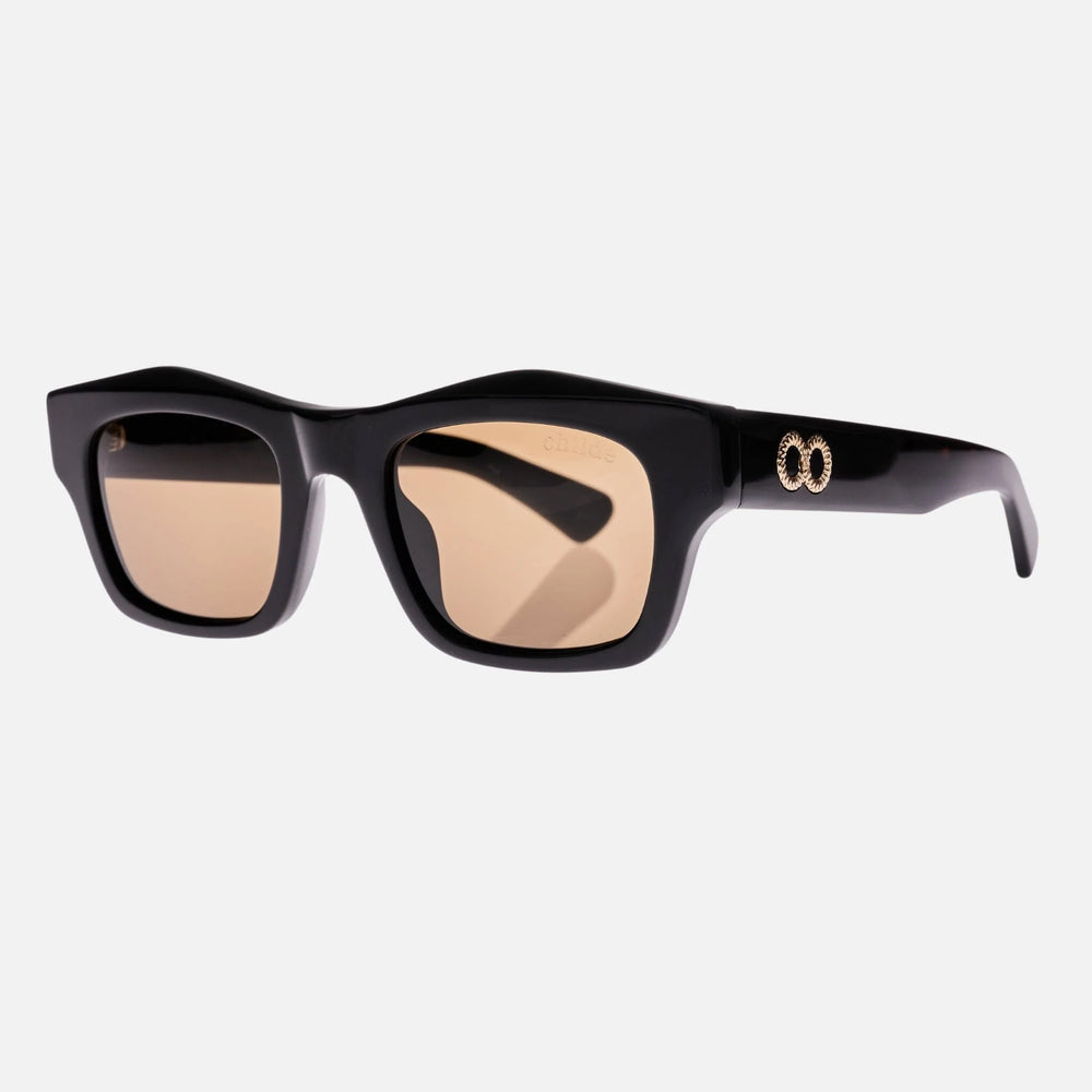 CHILDE Eyewear | FOLSOM Gloss Black | Amber Bio Lens - NASH + BANKS