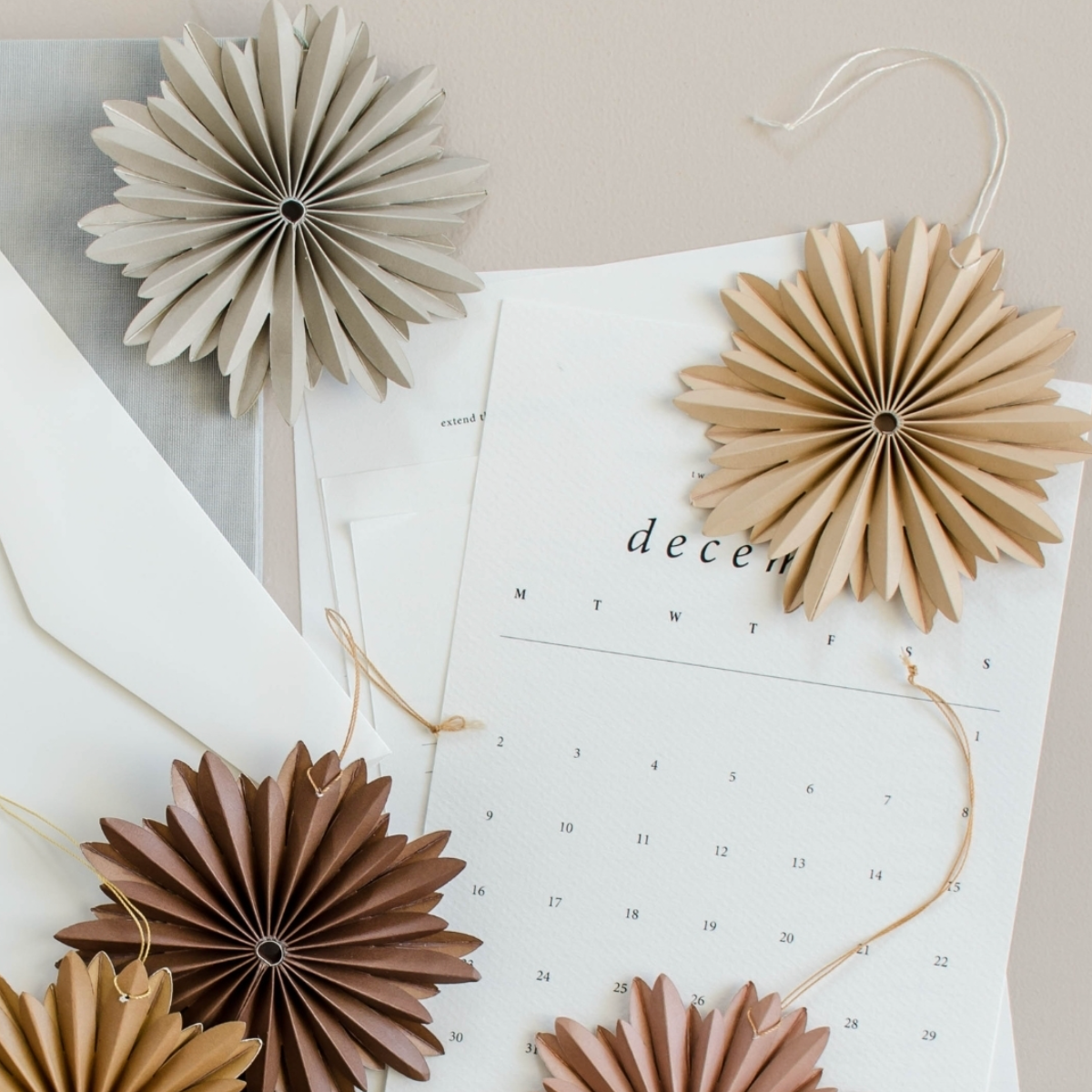 Flaxseed Paper Hanging Star Ornament - NASH + BANKS