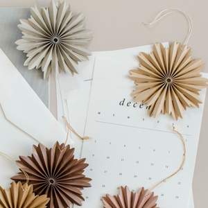 Flaxseed Paper Hanging Star Christmas Ornament
