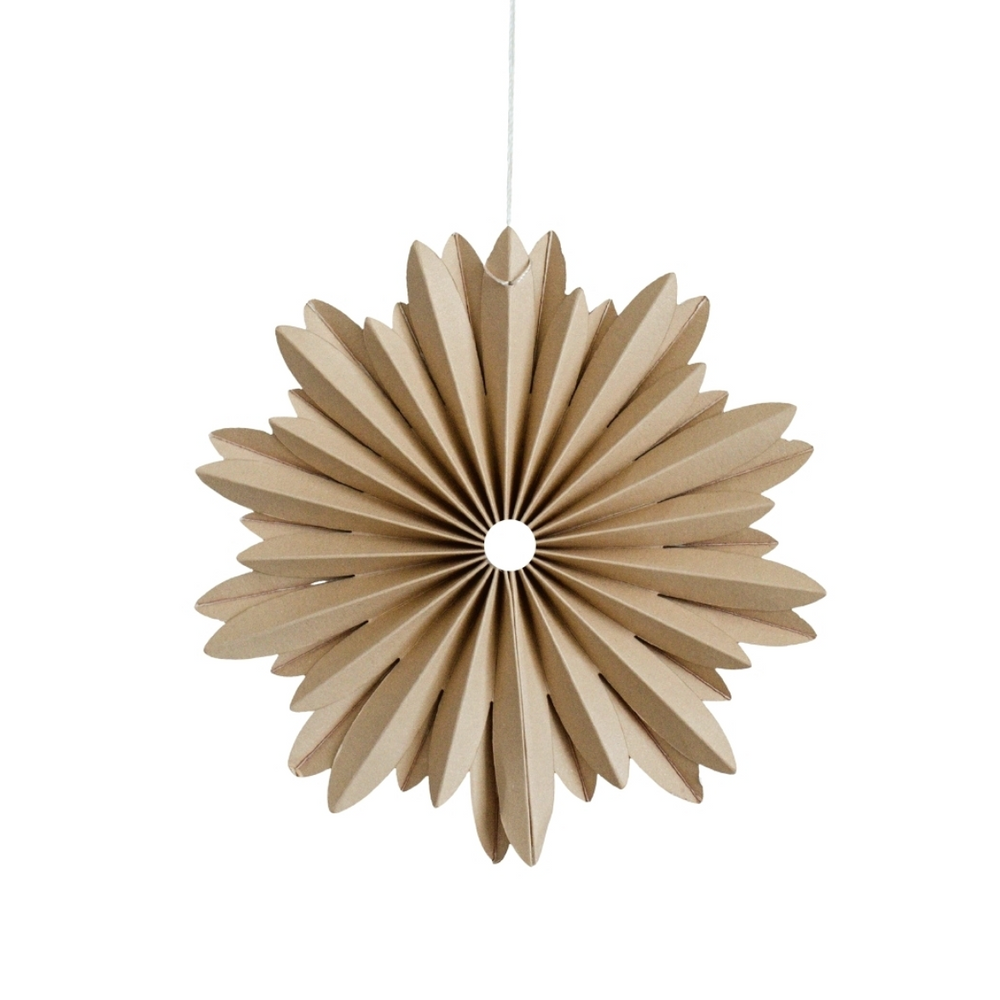 Flaxseed Paper Hanging Star Ornament - NASH + BANKS