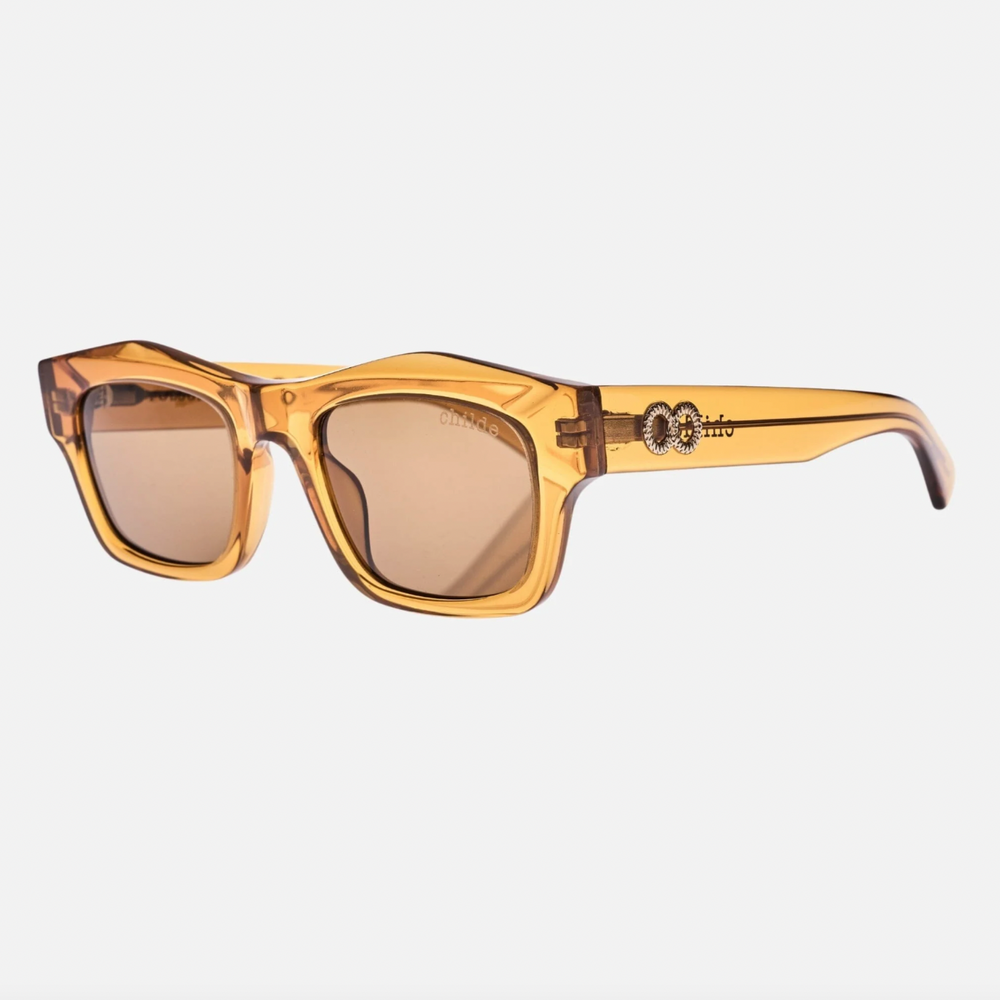 CHILDE Eyewear | FOLSOM Crystal Caramel | Amber Bio Lens