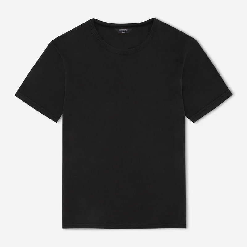 Mr Simple | Hemp Tee | Round Neck - NASH + BANKS | Black