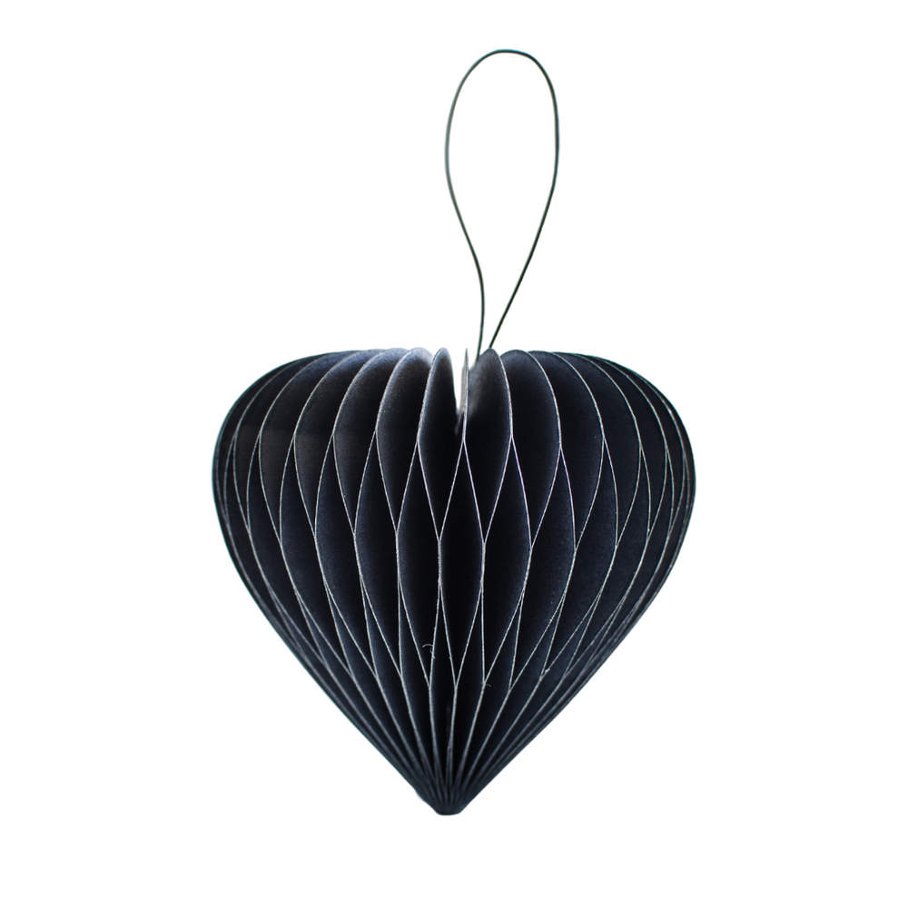 Nordic Rooms | Paper Heart Ornament | Midnight Haze - NASH + BANKS