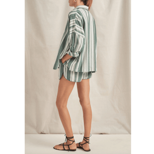 ILIO NEMA - Cronos Green Cyprus Stripe Oversized Shirt