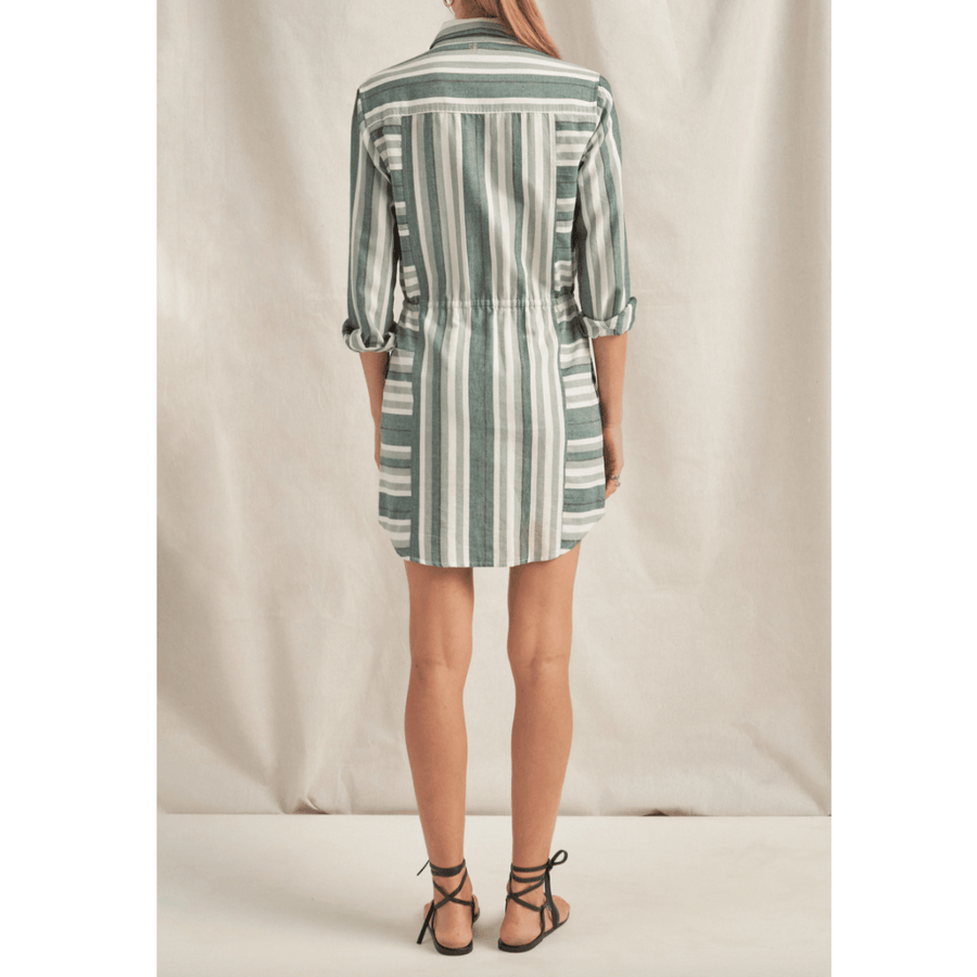 ILIO NEMA - Leto Green Cyprus Striped Shirt Dress