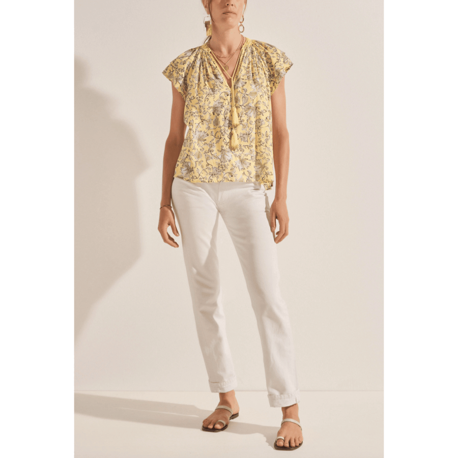 ILIO NEMA - Neikia Yellow Batik Print Top