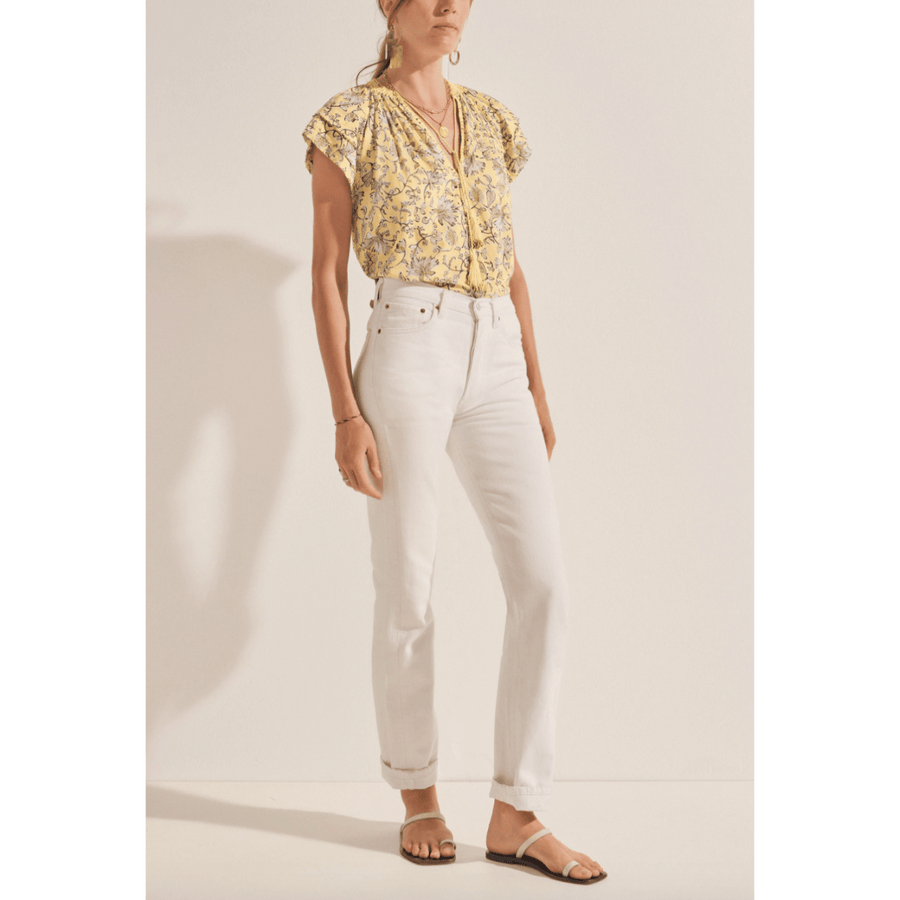 ILIO NEMA - Neikia Yellow Batik Print Top