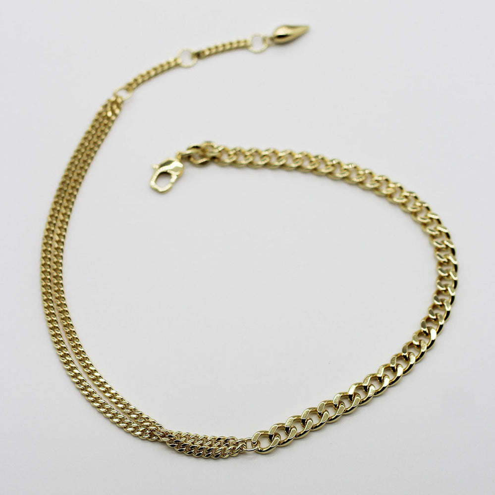 F+H Studios | Amplify Double Curb Chain Choker | 18k Gold Plating - NASH + BANKS