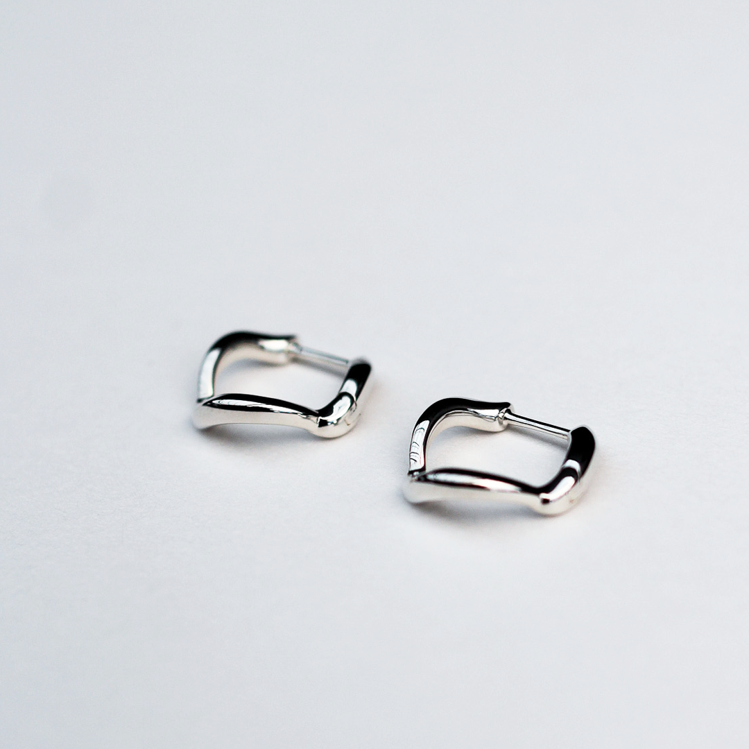F+H Studios | Wave Wave Huggies - NASH + BANKS | Solid Sterling Silver