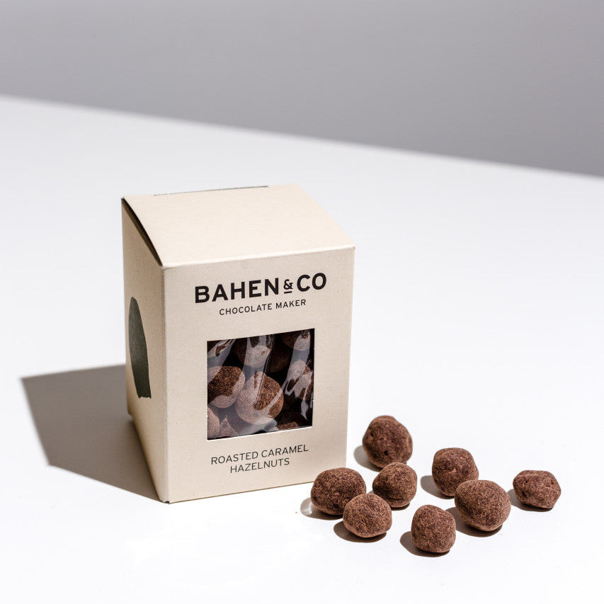 Bahen & Co | Chocolate & Caramel Roasted Hazelnuts - NASH + BANKS