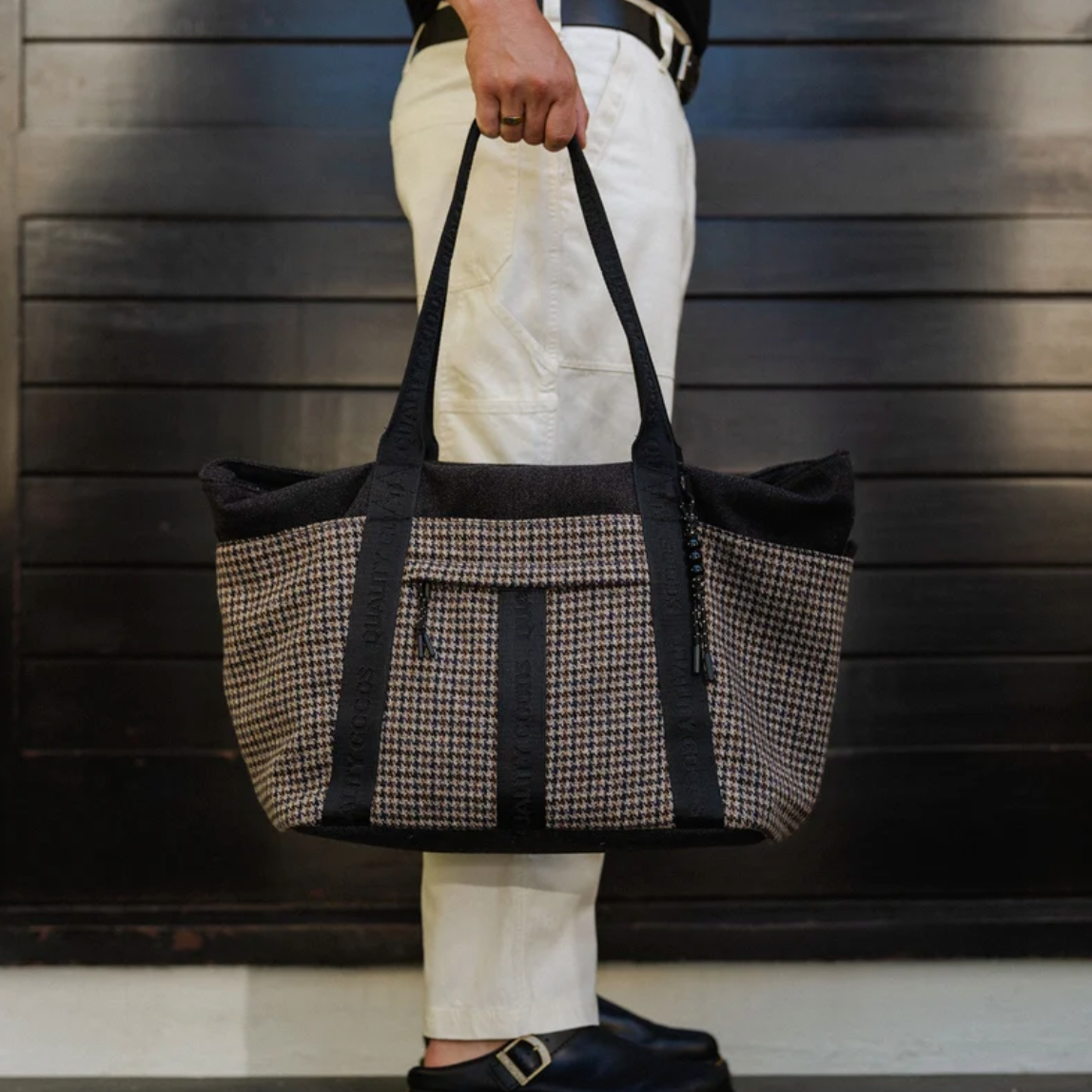 Jasper Tote | Houndstooth Herringbone