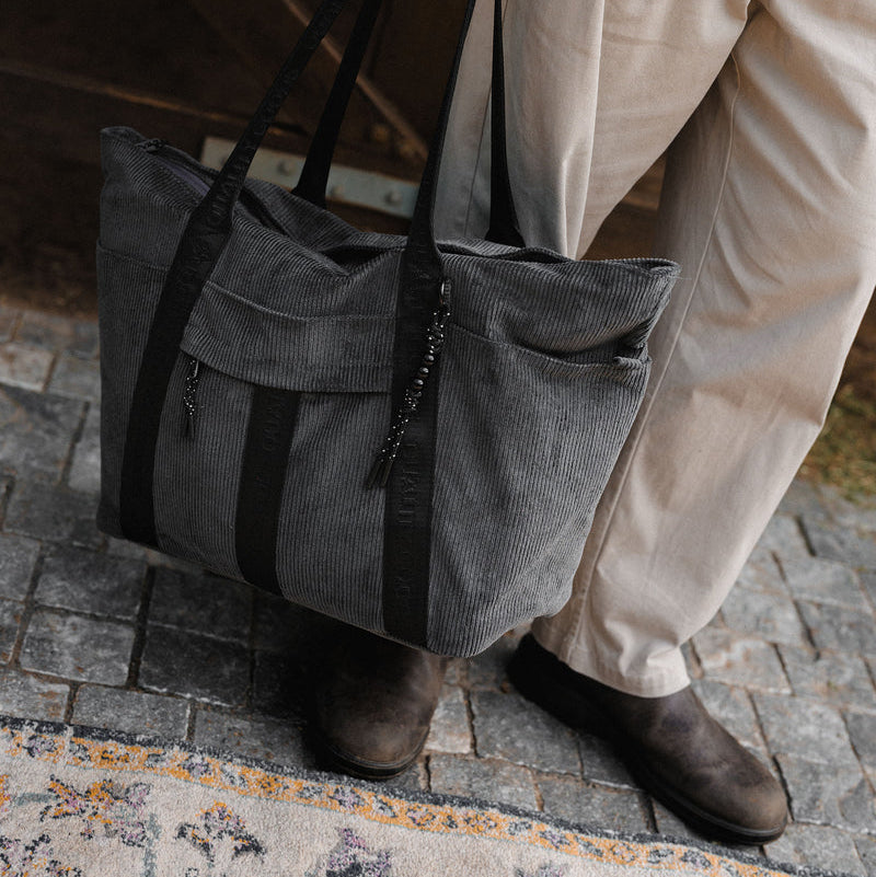 Mr Simple | Jasper Tote | Charcoal Corduroy - NASH + BANKS