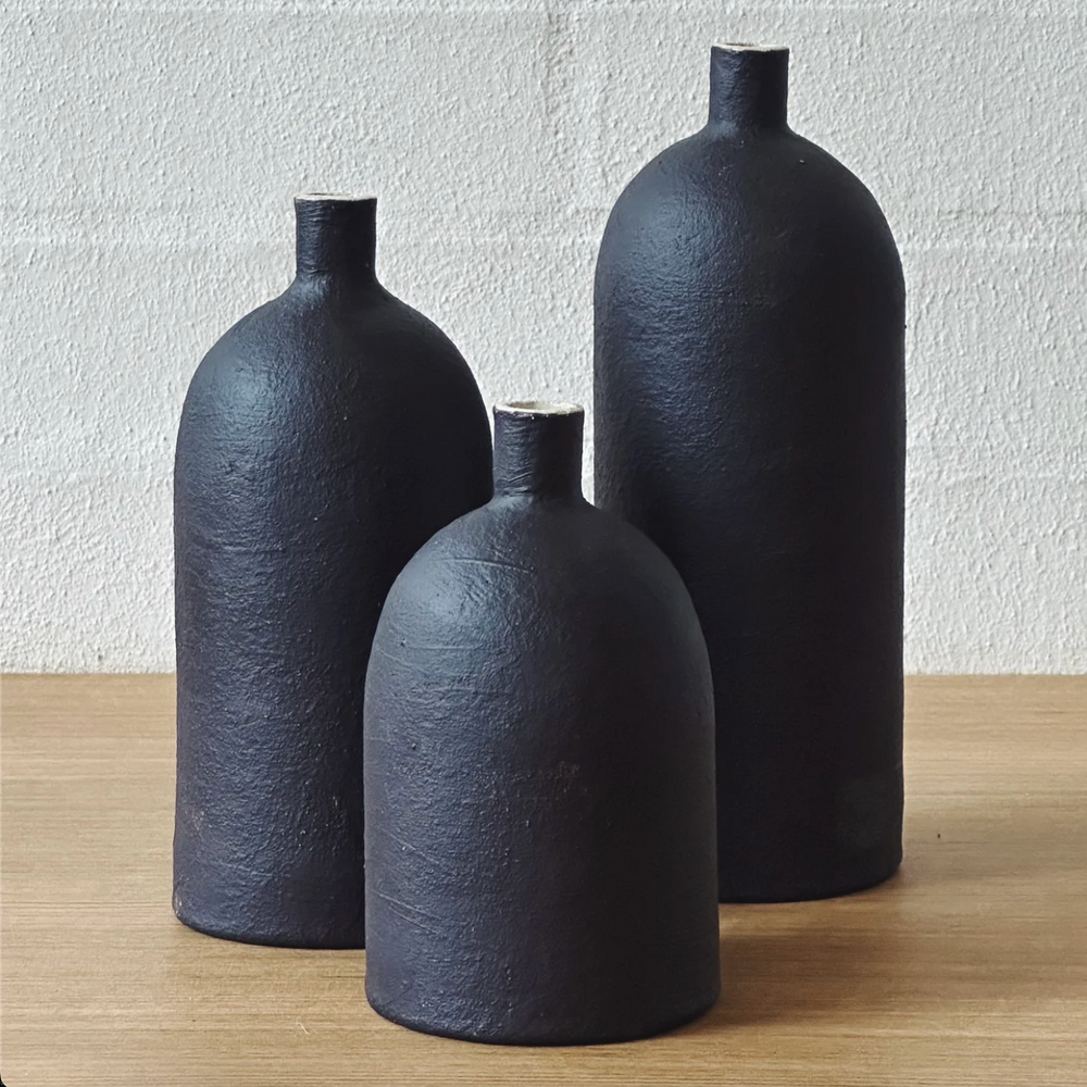 Jenn Johnston Ceramics - Charcoal VaseUP Bottles