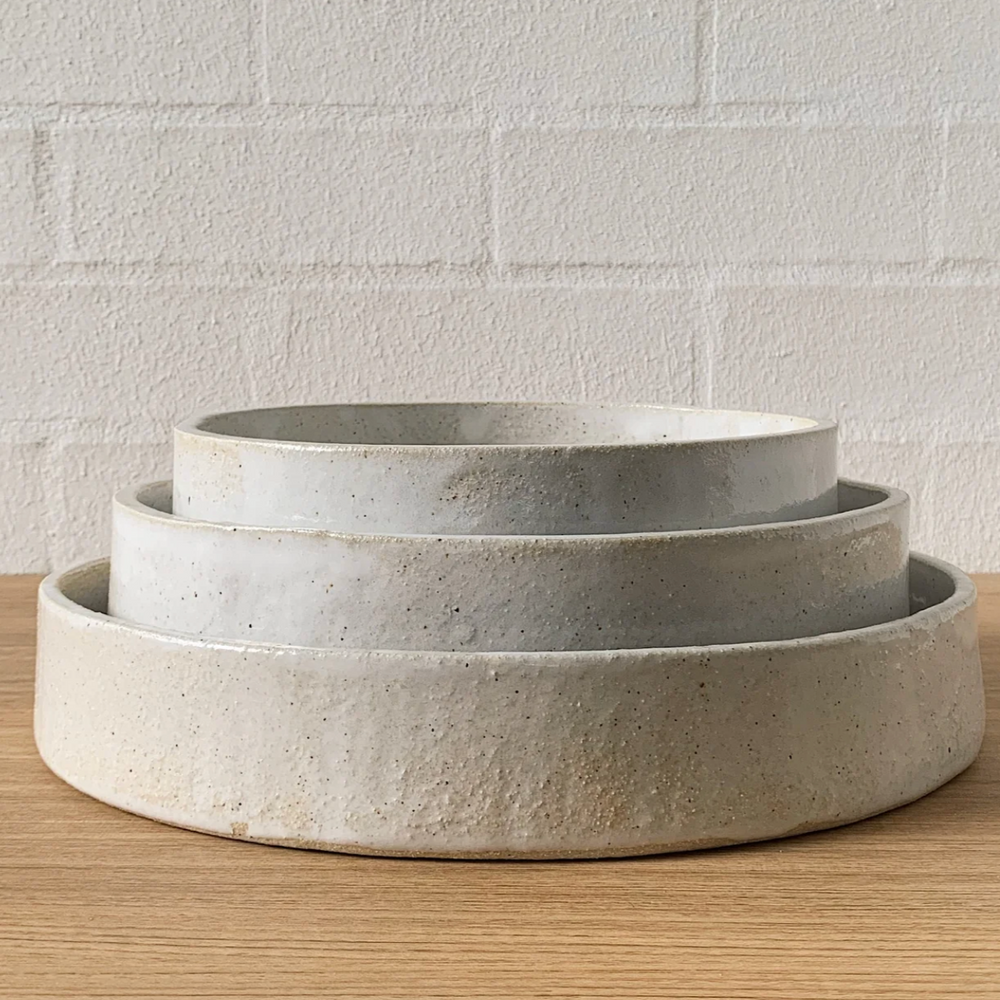 Jenn Johnston Ceramics - White ServeUP - Stacking Serving Dish | Tall