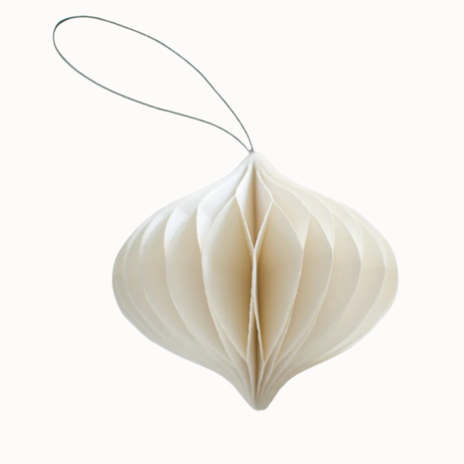 Paper Jewel Ornament | Off-white