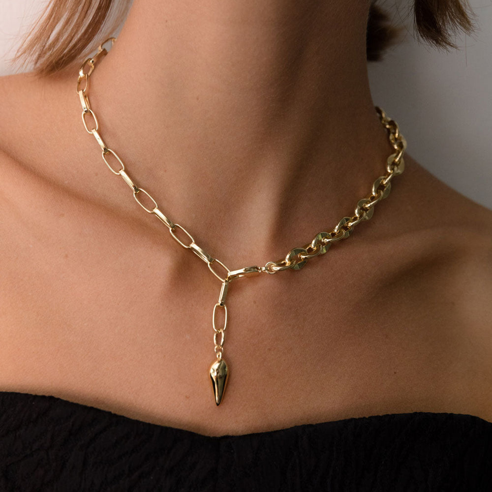 F+H Studios | Juxtapose Necklace | 18k Gold Plating - NASH + BANKS