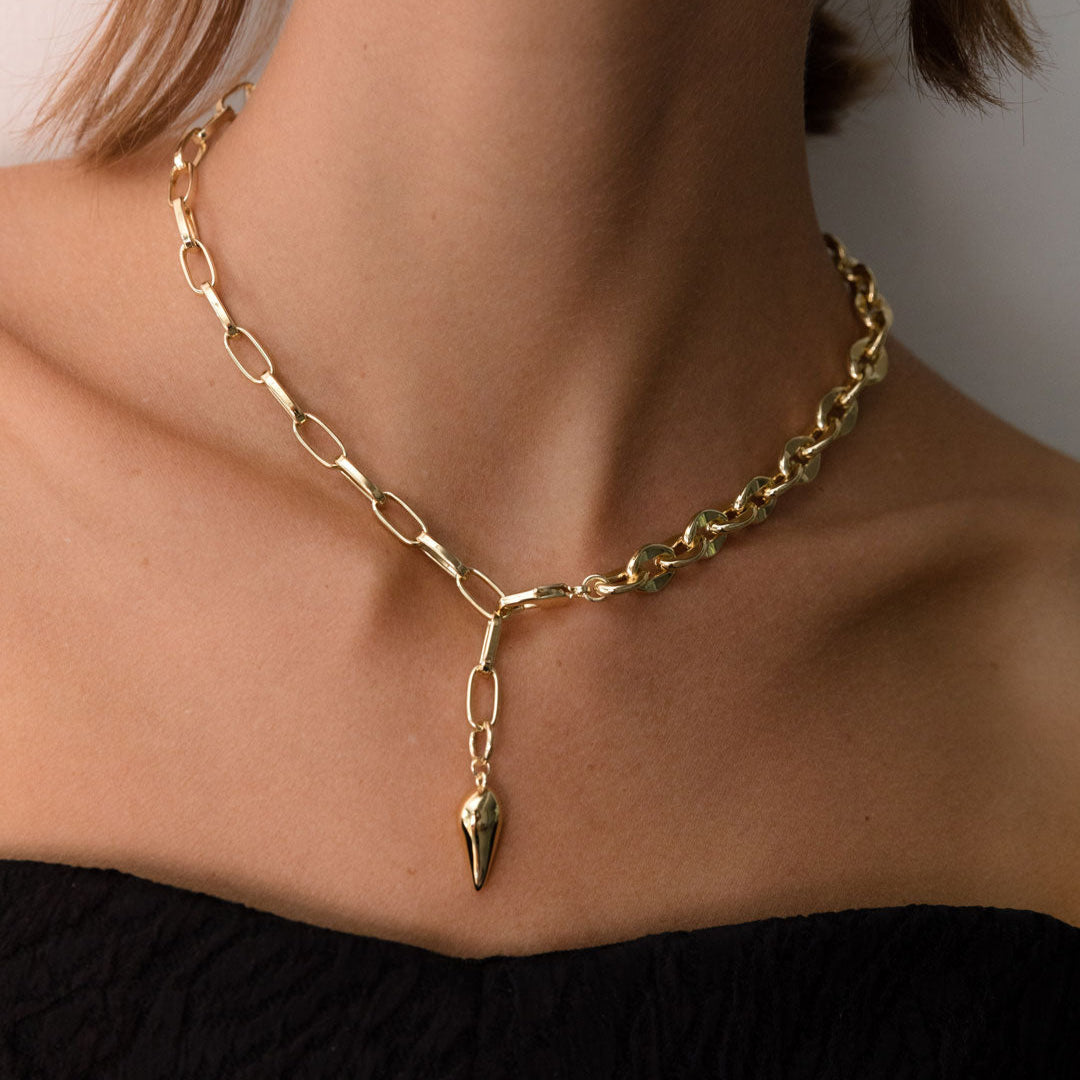 F+H Studios | Juxtapose Necklace | 18k Gold Plating - NASH + BANKS
