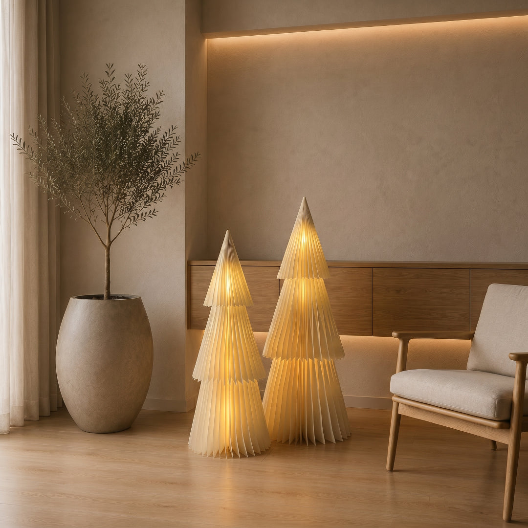 Nordic Rooms | LED Deluxe Tall Christmas Tree | Off-White | 95cm - NASH+BANKS